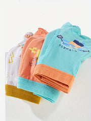 3pcs Boys Boxer Briefs Dinosaur Driving Car Print