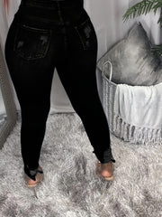 High Waist Ripped Leggings Stretchy Denim Jeans