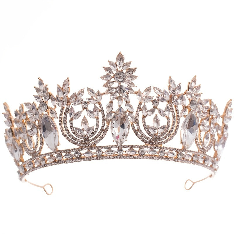 Crystal Big Crown Tiara Queen Women Beauty Pageant Prom Crowns Tiaras