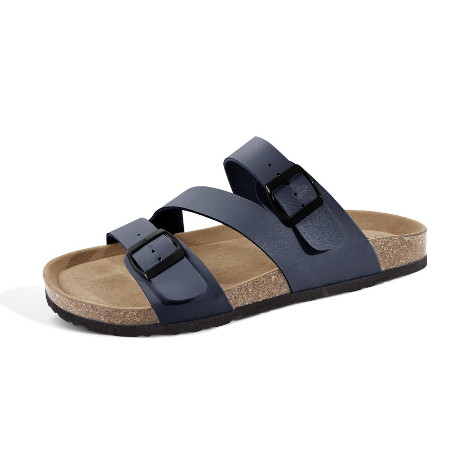 Men's Non Slip Leather Sandals Quick Drying Casual Slide Sandals