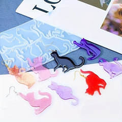 53pcs Crystal Dropping Gel Resin Earrings Pendant Silicone Mold Set
