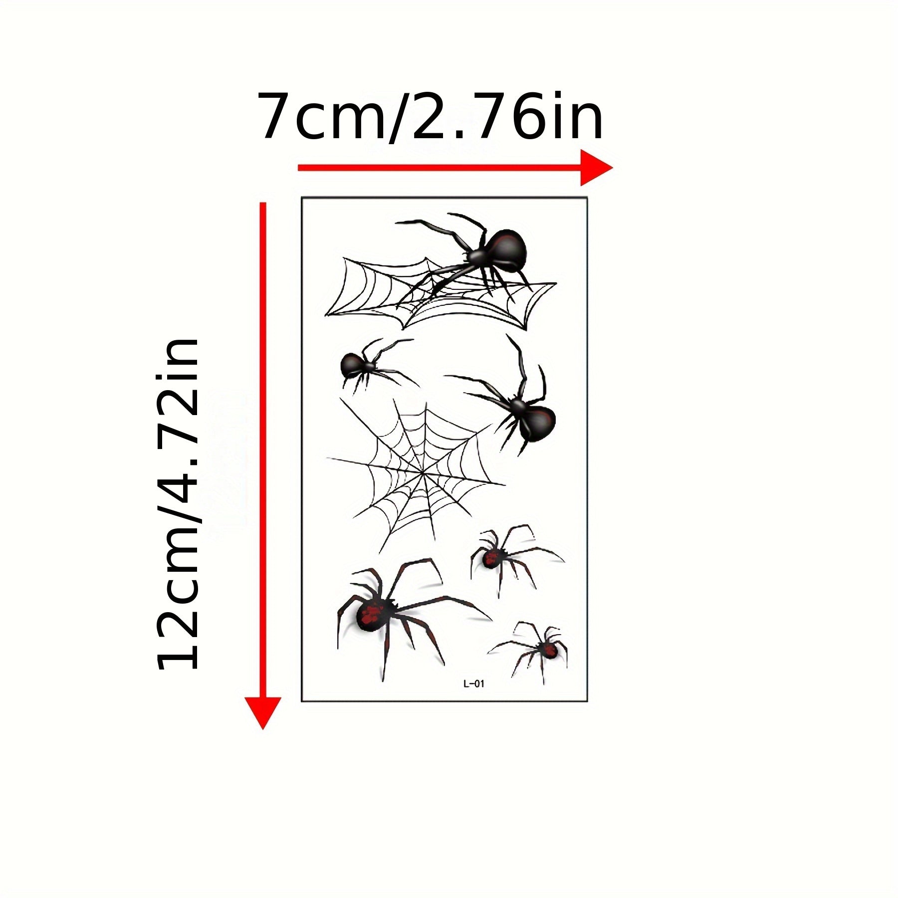 3D Spider Web Stickers - Halloween Spider Tattoo