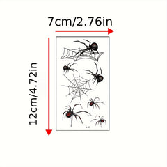 3D Spider Web Stickers - Halloween Spider Tattoo