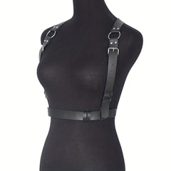Punk Rivet PU Leather Belt Chest Harness Women Gothic Body Waistband