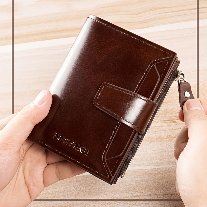 Vintage Men's RFID Bifold Leather Wallet
