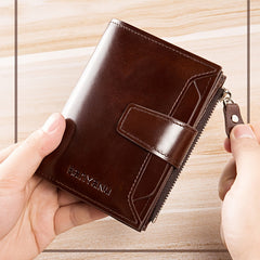 Vintage Men's RFID Bifold Leather Wallet