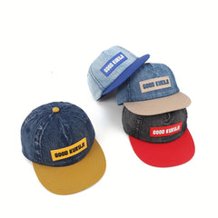 Kids Sunshade Breathable Baseball Cap Letter Embroidery Adjustable
