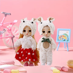 Lovely Couple Dolls Christmas Gift Decoration Movable Simulative Joint Dolls Set