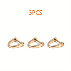 6pcs D Rings Horseshoe & U Shape D Rings for DIY Leather Craft