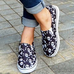 Women's Halloween Printed Slip On Sneakers Lightweight Outdoor Shoes