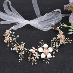 Bridal Headband Necklace Rhinestone Wedding Hair Accessories