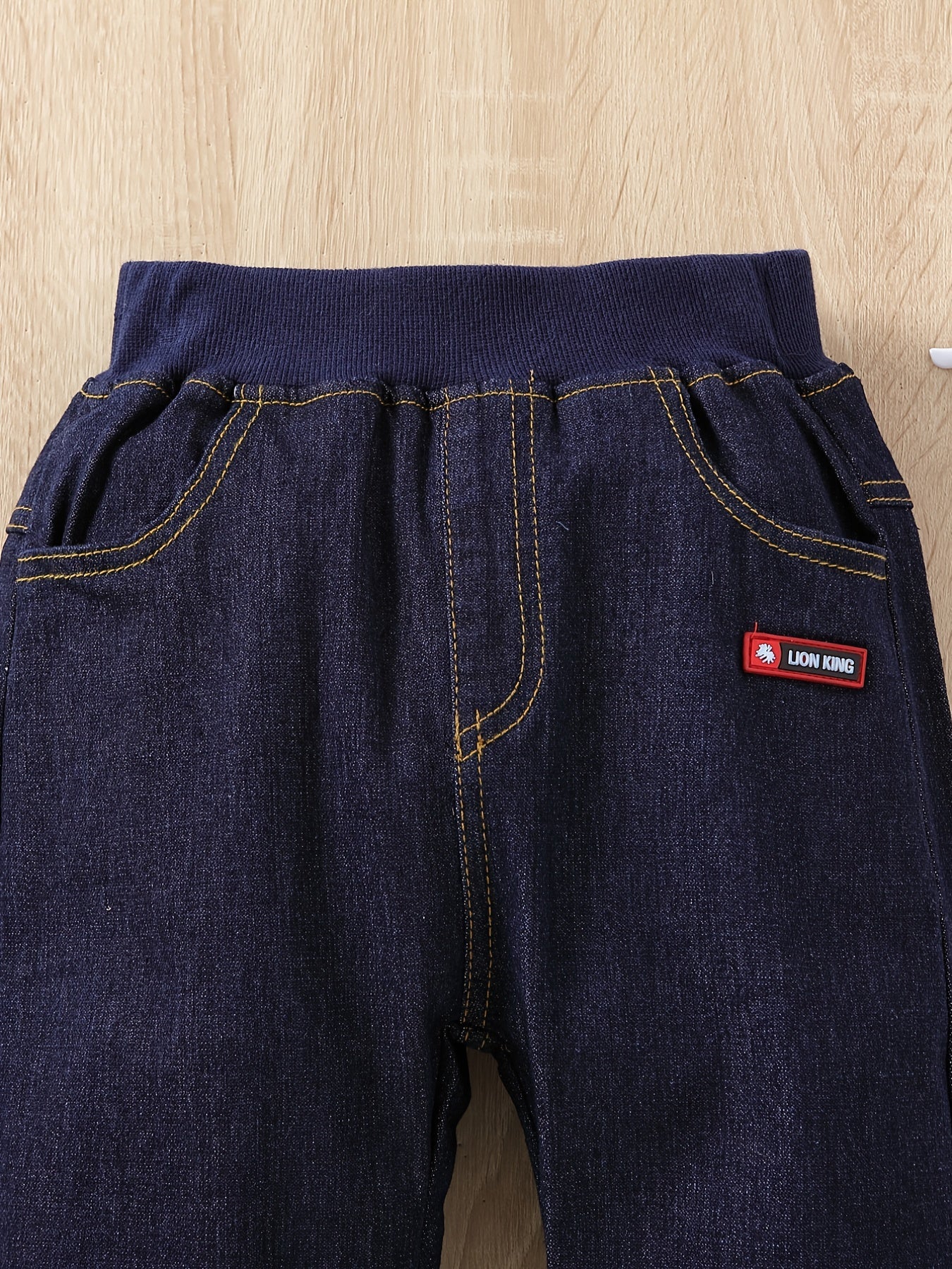 Boys Elastic Waist Denim Jeans Sweatpants
