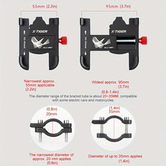 Universal Non Slip Bike Handlebar Phone Mount Clip