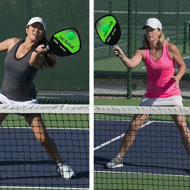 Wooden Pickleball Paddle Set 2 Rackets 4 Balls 1 Carrying Bag