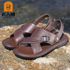 LAORENTOU Men's Non Slip Sandals Comfy Beach Shoes Summer
