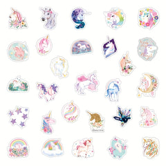 50pcs Golden Onion Unicorn Graffiti Stickers Matte Paper