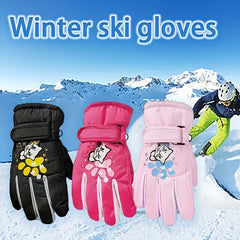 Windproof Thermal Kids Skiing Gloves for Outdoor Activities