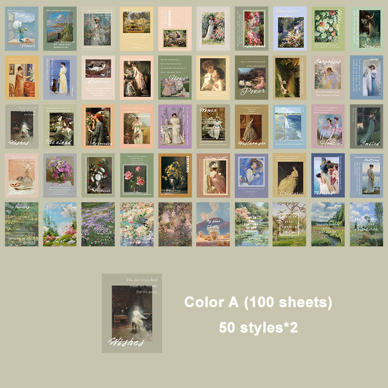 Vintage Scrapbook Paper Mini Non Sticky Journaling Supplies 100 Sheets