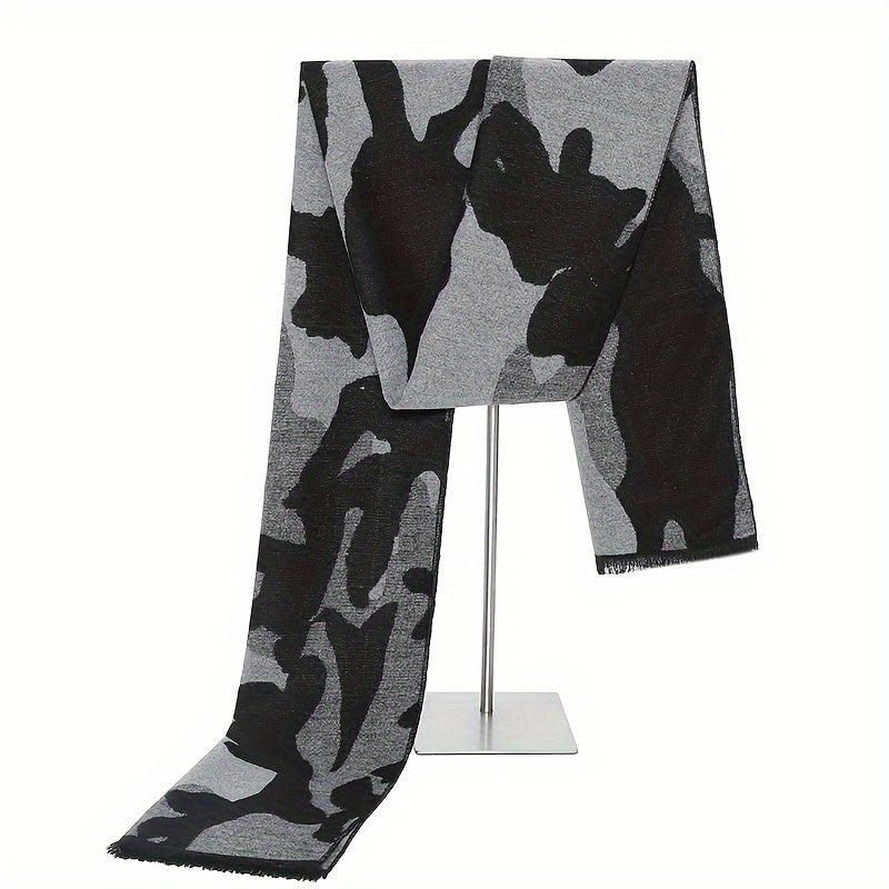 Men's Plaid Windproof Scarf Shawl