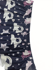 Sports Shorts Women's Heart Print Elastic Waist Loose Running Yoga Sho