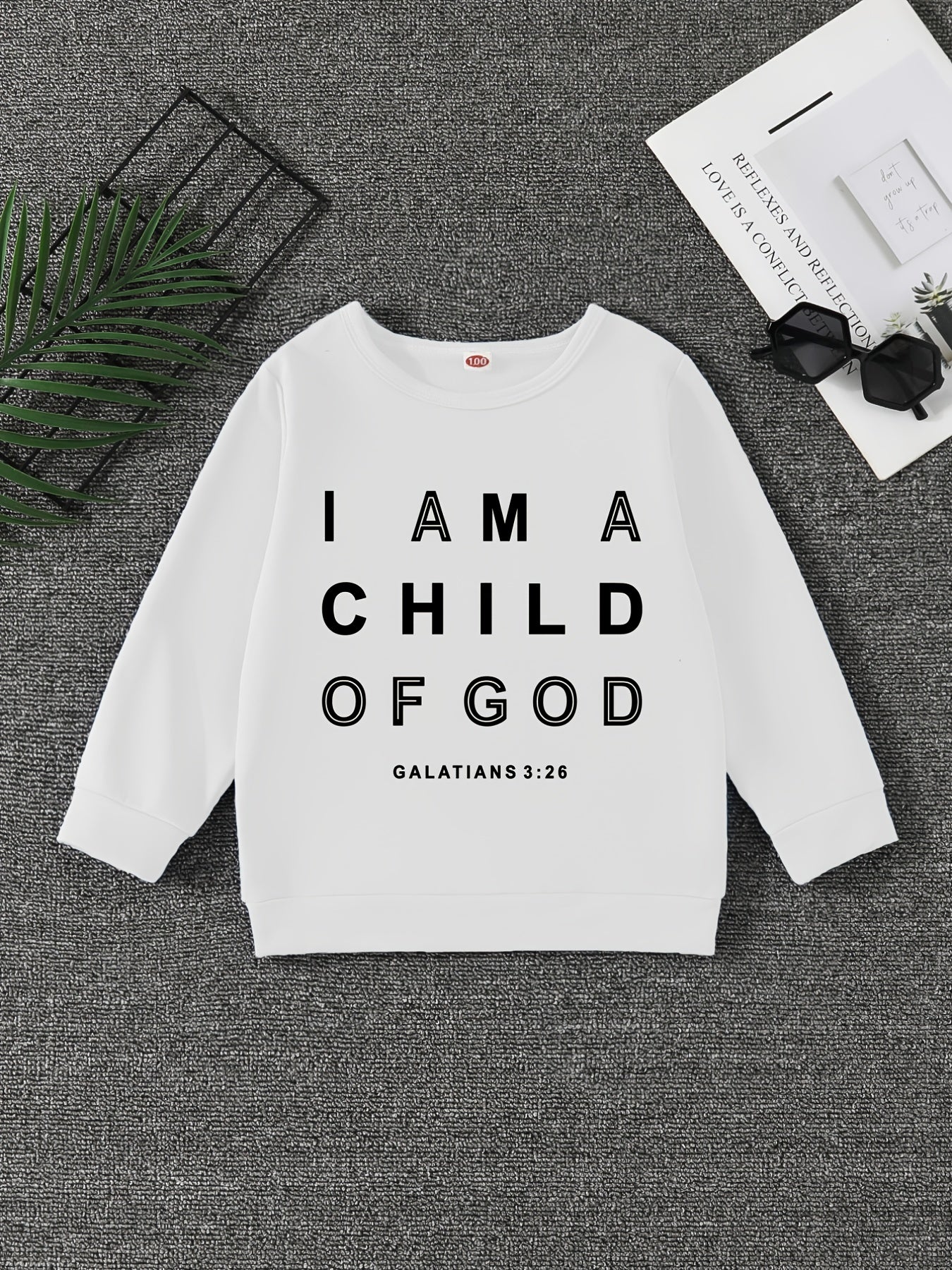 Child of God Boys Sweatshirt Long Sleeve Crew Neck Casual Top