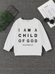 Child of God Boys Sweatshirt Long Sleeve Crew Neck Casual Top
