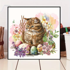 Cat Pattern Special Shape Diamond Painting Kit DIY 5D Diamond Art