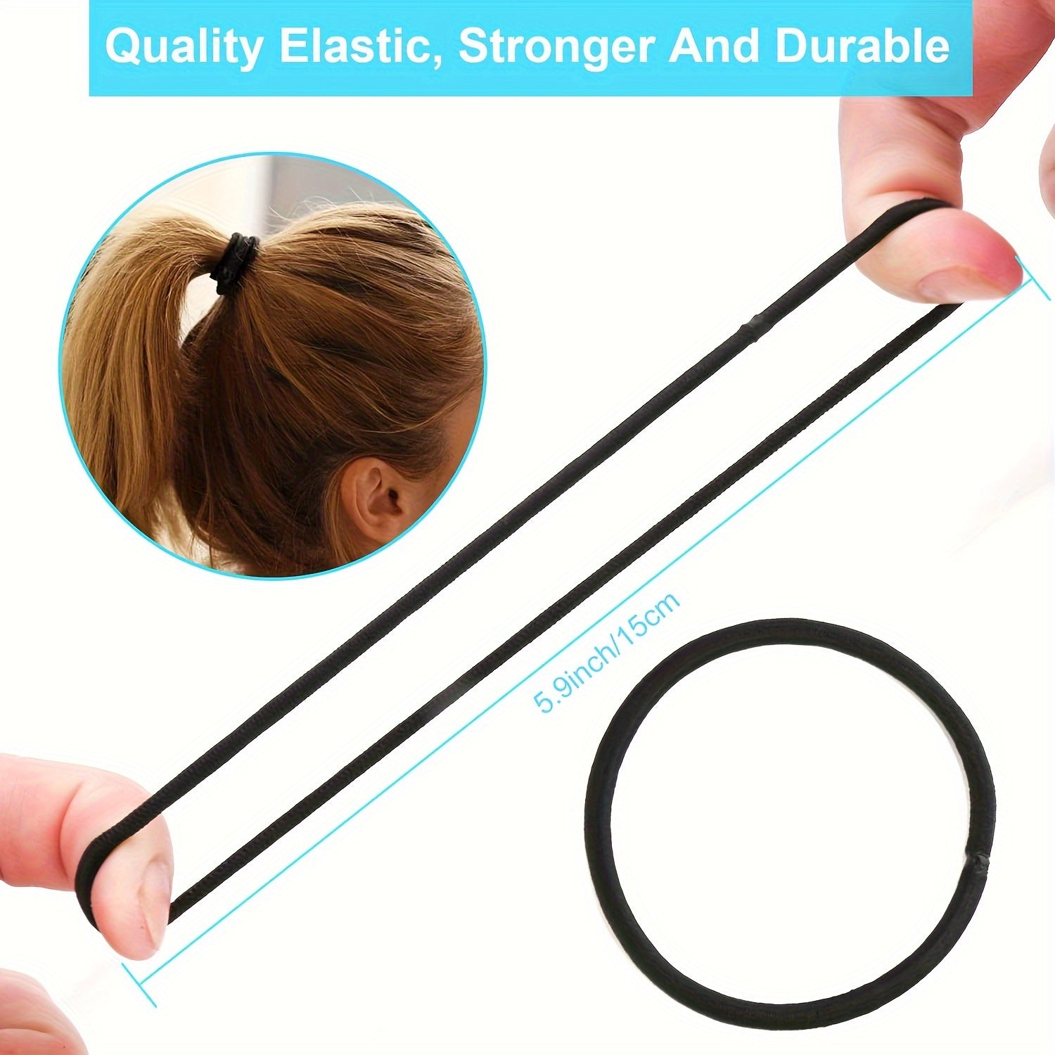 100pcs Thin Elastic Hair Tie Hair Rope Accessories
