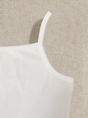 Ribbed Crop Spaghetti Strap Top Y2K Sexy Sleeveless Cami Top