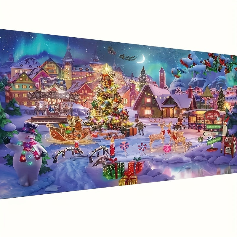 Christmas Night Diamond Painting Kit Snowman Full Embroidery Cross Stitch