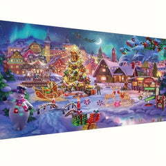 Christmas Night Diamond Painting Kit Snowman Full Embroidery Cross Stitch
