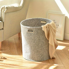 Large Capacity Solid Laundry Bag Portable Double Handle Foldable Storage Bucket