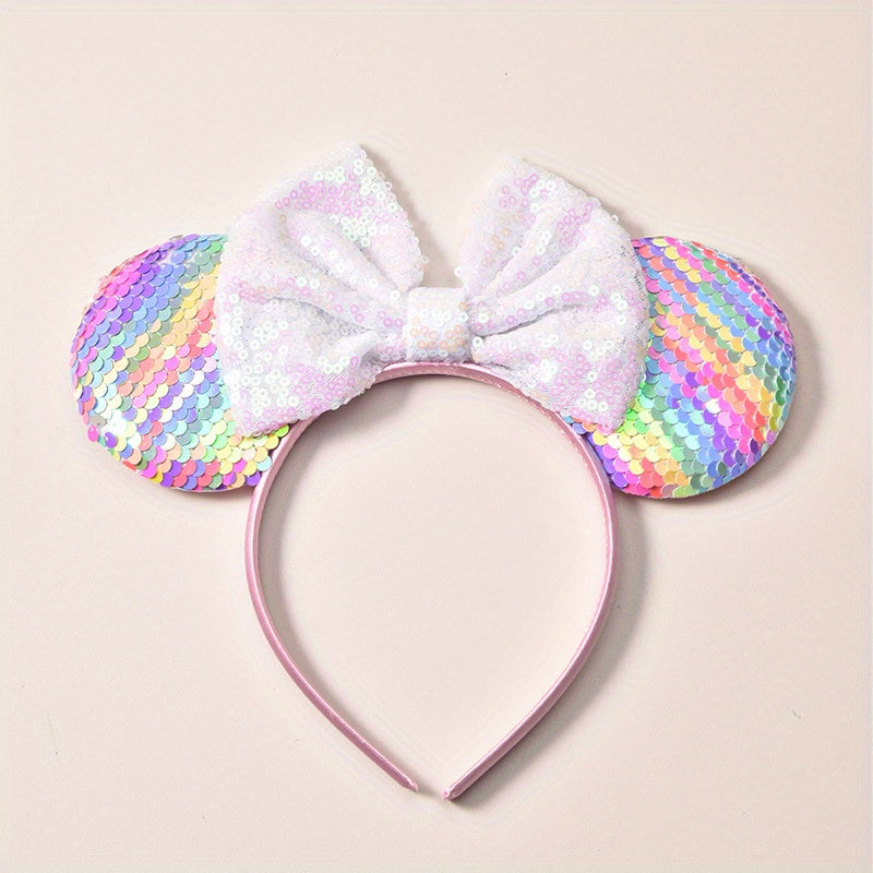 Girls Leopard Bow Tie Headband for Party Wedding Clothes