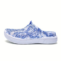 Women's Floral Pattern Breathable Hole Shoes Lightweight