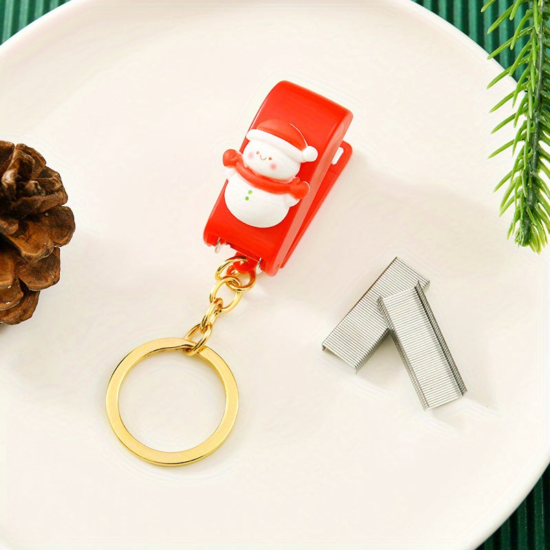 Christmas Mini Desktop Stapler Keychain