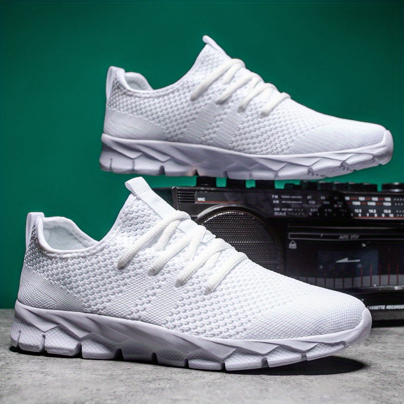 Men's Breathable Woven Running Shoes Lightweight Athletic Sneakers