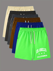 Men's Comfy Elastic Waist Drawstring Shorts for Summer