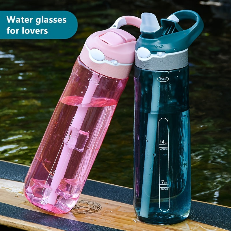 Portable Sports Water Cup With Straw Leakproof