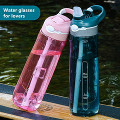 Portable Sports Water Cup With Straw Leakproof