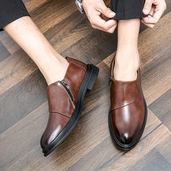 Men's Zipper Formal Shoes Non Slip Business Wear