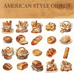 40pcs Vintage Retro Envelope Stickers Foodie Style for Journals Scrapbooking