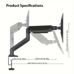 Gas Spring Monitor Arm Single Monitor Mount 13-28 cm Adjustable Stand