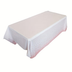 Golden Polka Dot Tablecloth for 8ft Rectangular Tables