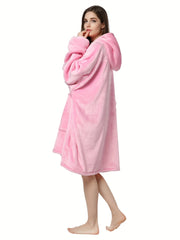 Oversized Fleece Hooded Lounge Robe