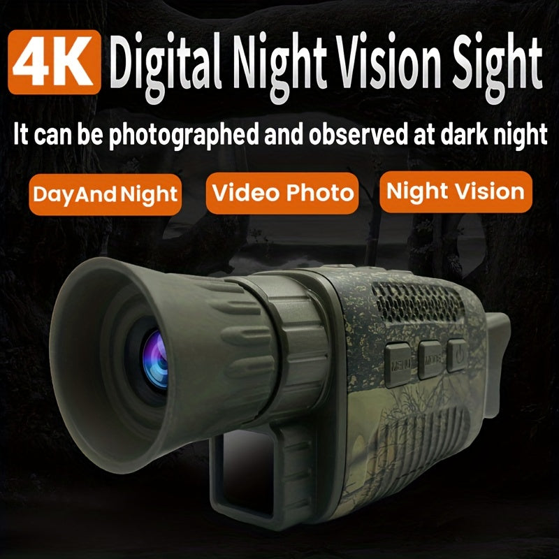 4K Night Vision Monocular Infrared Camera 5x Digital Zoom