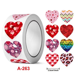 500pcs 1 inch Stickers - Gift Decoration Stickers - Crafts - 8 Patterns - Sealed