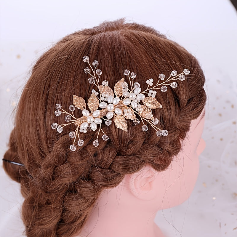 Faux Pearl Hair Clip Non slip Duck Billed Clip Side Clip Bangs Clip