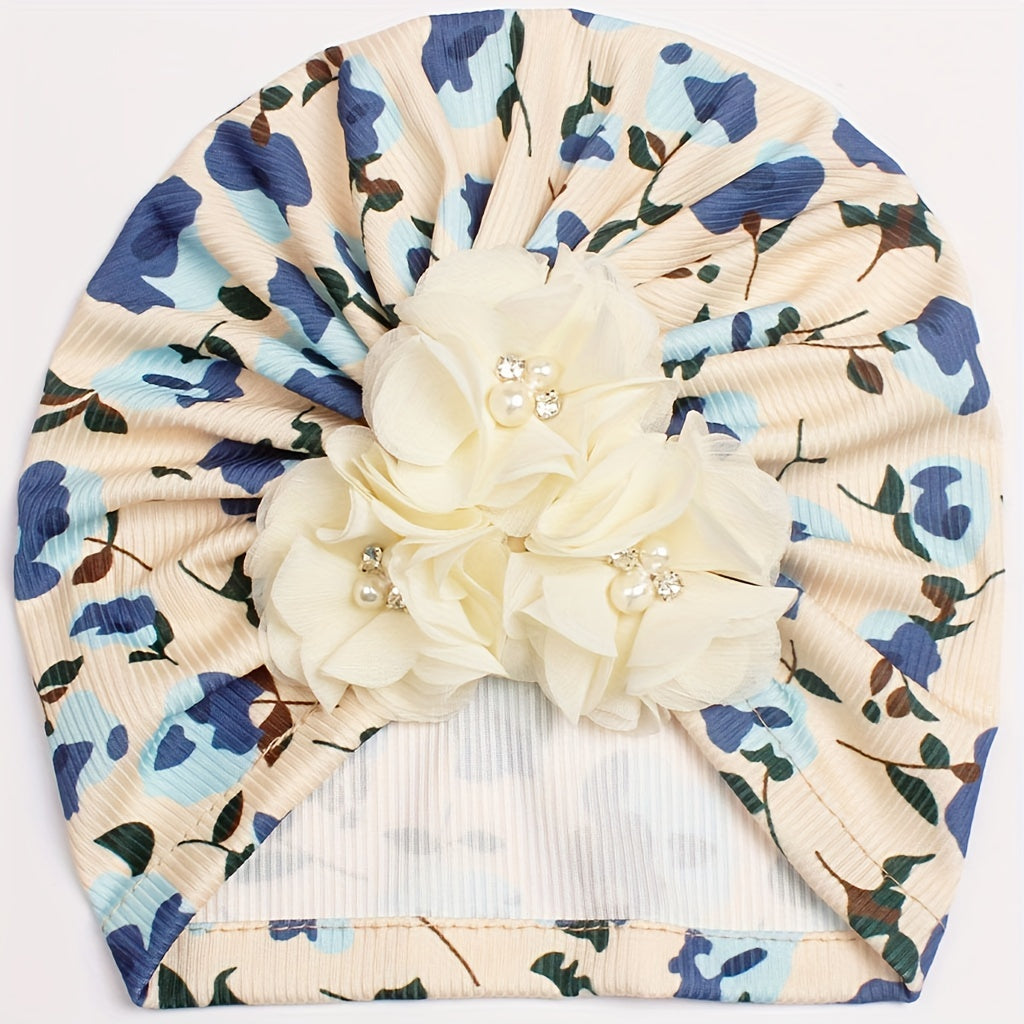Threaded Print Baby Hat Baby Headscarf Hat