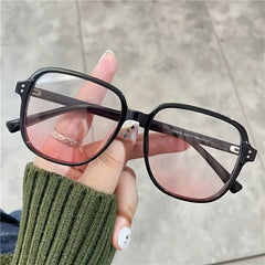 Gradient Round Frame Glasses Anti Light PC Eyewear For Men
