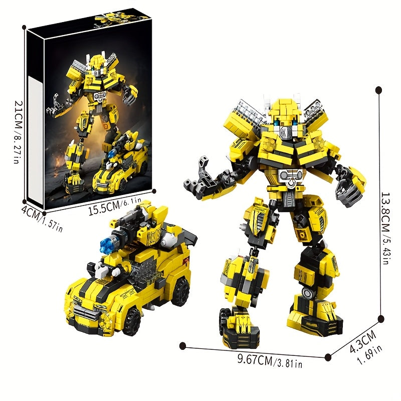 1800pcs ABS Building Blocks 2 in 1 Transformable Car Model Set